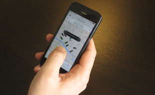 L'appli Uber facilite le covoiturage, le 04 février 2014.