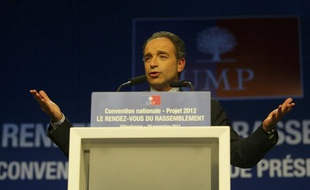 Jean-François Copé à Lyon, le 29 novembre 2011, lors de la Convention de l'UMP sur la sécurité.