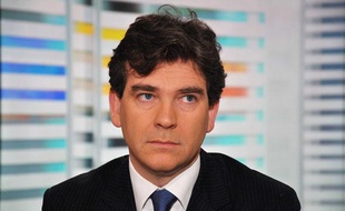 Arnaud Montebourg sur le plateau de LCI le 9 avril 2010.