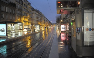 Station de tram à Strasbourg (Illustration)