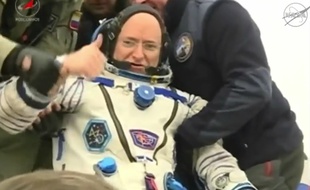 L'astronaute Scott Kelly, de retour sur Terre après un an dans l'espace.
