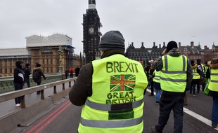 Manifestation de «yellow vests» à Londres.