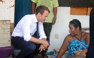 Emmanuel Macron le 12 septembre 2017 à saint-Martin.