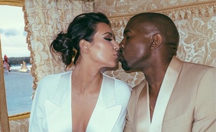 Kim Kardashian et Kanye West en mau 2014.