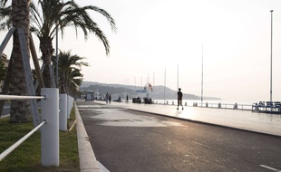 Vue de la Promenade des Anglais à Nice le 1er octobre 2017.