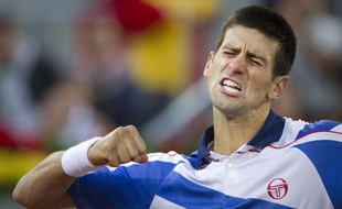 Novak Djokovic lors du tournoi de Madrid, le 7 mai 2011