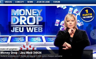 Capture d'écran du site du jeu «Money Drop» avec Laurence Boccolini