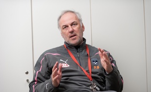Le Haillan, 16 fevrier 2012. Patrick Battiston, ancien footballeur international français, directeur du centre de formation des Girondins de Bordeaux. - Photo : Sebastien Ortola