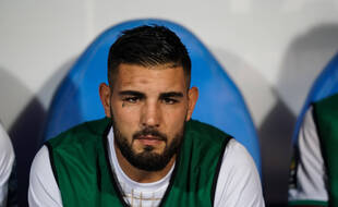 Andy Delort sur le banc de l'Algérie face au Kenya lors de la CAN 2019.
