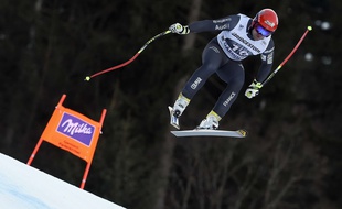 David Poisson en Coupe du monde à Garmisch-Panterkirchen, le 28 janvier 2017.