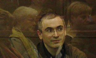 L'ex-oligarque et opposant russe Mikhaïl Khodorkovski au tribunal de Moscou, le 22 septembre 2005