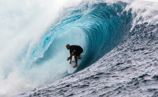Kelly Slater en 2015 à Tahiti.