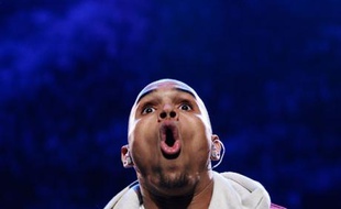 Chris Brown en concert à New York, le 12 décembre 2008.