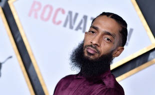 Le rappeur Nipsey Hussle avant les Grammy Awards, le 9 février 2019.
