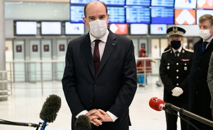 Jean Castex à l'aéroport de Roissy le 25 avril 2021.