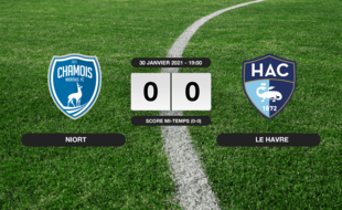 Ligue 2, 22ème journée: Niort et le HAC se quittent dos à dos (0-0)