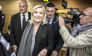 La présidente du FN Marine Le Pen à Lyon le 20 octobre 2015