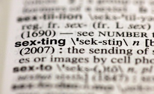 La définition du mot «sexting» dans la 11e édition du Merriam-Webster's Collegiate Dictionary, à New York, le 10 août 2012.