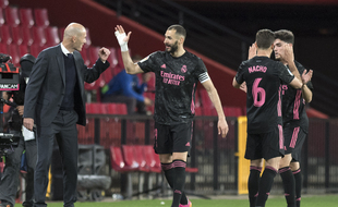 Le Real Madrid a largement battu Grenade en clôture de la 36e journée de Liga, le 13 mai 2021.
