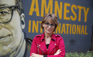 La secrétaire générale d'Amnesty International Agnès Callamard, à Paris le 6 avril 2021.