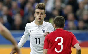 L'attaquant de l'équipe de France, Antoine Griezmann, lors de la victoire en amical face à la Norvège, 4-0, le 27 mai 2014.
