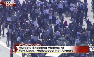 Une fusillade a l'aéroport de Fort Lauderdate-Hollywood a fait au moins 4 morts, le 6 janvier 2016.