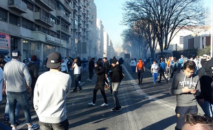 Lors des affrontements en marge d'OM-PSG le 5 avril 2015.