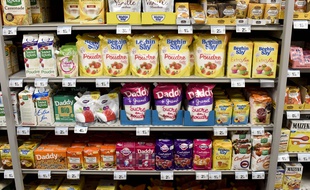 Illustration d'un rayon de sucre dans un supermarché de Nantes, le 5 octobre 2017.