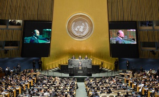 Léonardo DiCaprio à 'louverture du sommet de l'ONU pour le climat, le 23 septembre 2014.