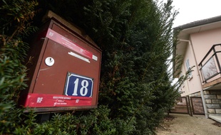 Photo prise le 29 janvier 2018 de la boîte aux lettres de Jonathann Daval, à Gray-la-Ville, en Haute-Saône.