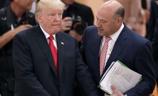 Donald Trump et son conseiller économique Gary Cohn, en juillet 2017.