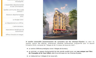 Une annonce immobilière pour vendre la Maison de l'Alsace à Paris est parue dans «Le Figaro» le 21 octobre 2015.