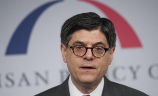 Le secrétaire au Trésor américain Jack Lew évoquant le relèvement du plafond de la dette, à Washington DC le 3 février 2014