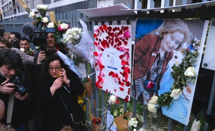 Hommage à Mireille Knoll lors d'une marche organisée à Paris, le 28 mars 2018.