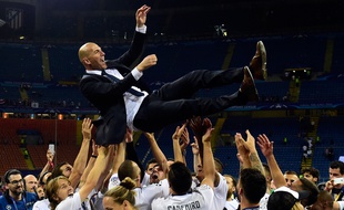 Zinédine Zidane, entraîneur du Real Madrid, le 28 mai 2016, à Milan.