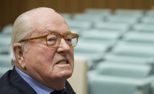 Jean-Marie Le Pen devant la Cour de justice de l'Union européenne, le 23 novembre 2017.