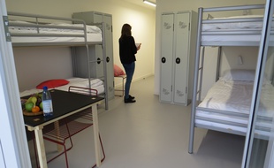 Une chambre de la nouvelle Auberge de jeunesse lilloise.