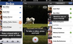 L'app Poke de Facebook sur iPhone.