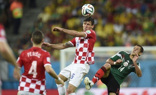 Dejan Lovren avec la Croatie lors de la Coupe du monde 2014 au Brésil.
