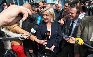Marine Le Pen votait à Hénin-Beaumont au premier tour des législatives le 10 juin 2012.