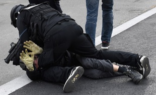 Une arrestation à Nantes samedi.