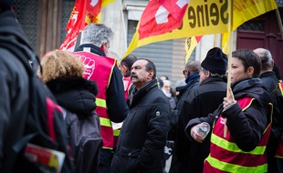 Philippe Martinez lors d'une manifestation à Paris, en février 2019.