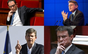 Benoit Hamont, Vincent Peillon, Arnaud Montebourg et Manuel Valls