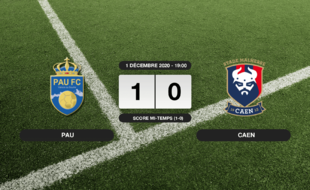 Ligue 2, 13ème journée: Succès 1-0 de Pau face à Caen
