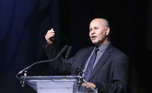 Le président L'UOIF Amar Lasfar, au Bourget le 15 avril 2017.