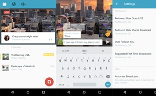L'application Periscope sur Android.