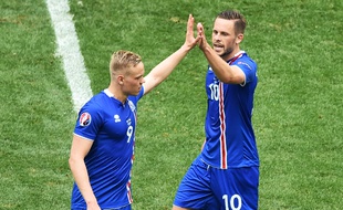 Sigurdsson après son but à Marseille le 18 juin 2016