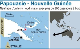 Plus d'une centaine de personnes étaient portées disparues vendredi, après le naufrage d'un ferry la veille au large de la Papouasie-Nouvelle Guinée, alors que les efforts pour retrouver des survivants se poursuivaient bien qu'aucun rescapé n'ait été retrouvé ce jour.