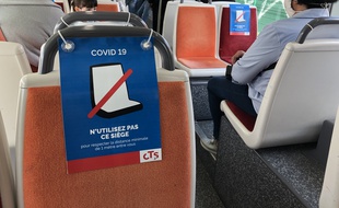Un siège sur deux est pour le moment accessible dans les trams de l'agglomération strasbourgeoise.