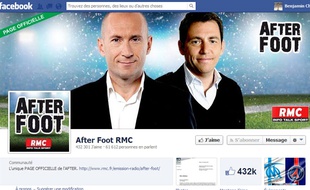 Capture d'écran de la page Facebook de l'émission After Foot RMC